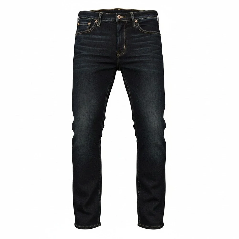 True Religion Straight Leg Jeans Mens 32 Dark Wash Indigo Horseshoe Flap Pocket